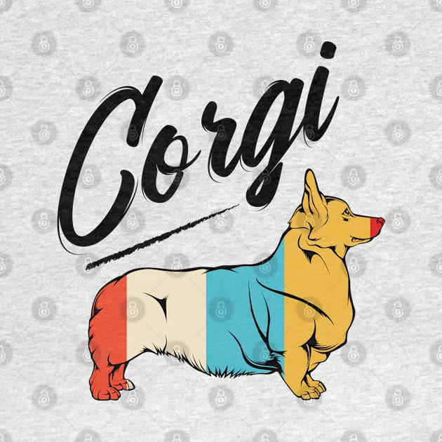 Welsh Corgi - Retro Style Vintage Corgi by Lumio Gifts